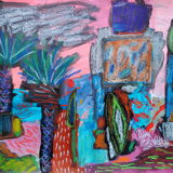 Landscape with palm trees