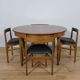Mid-Century Round Extendable Dining Table and Chairs from McIntosh, 1960s, Set of 5