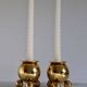 Pair of Mid-Century Swedish Brass Candle Holders by Gusum Bruk
