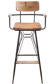 Bar chair made of iron and wood