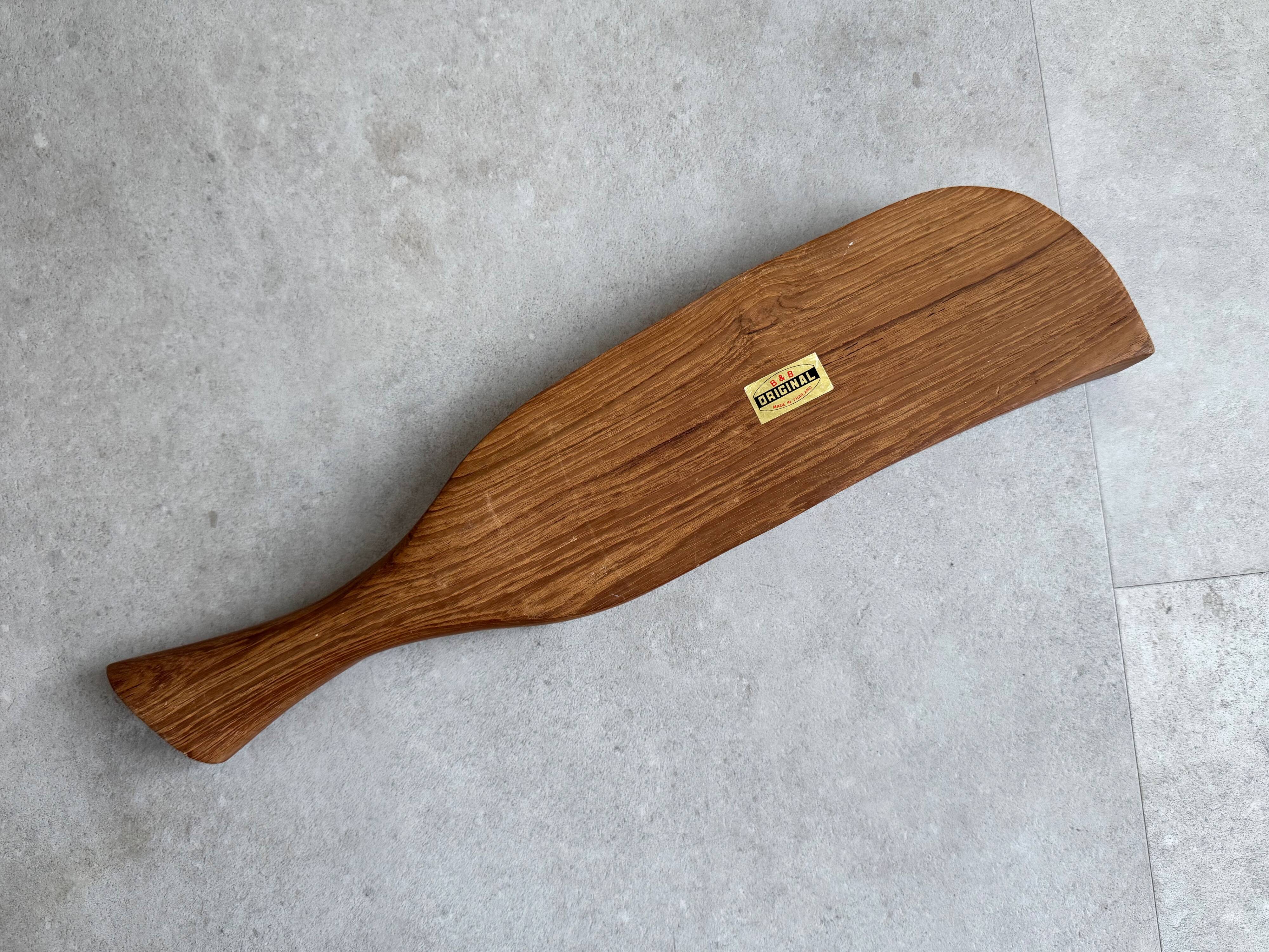 Vintage teak serving dish with 3 sections #2