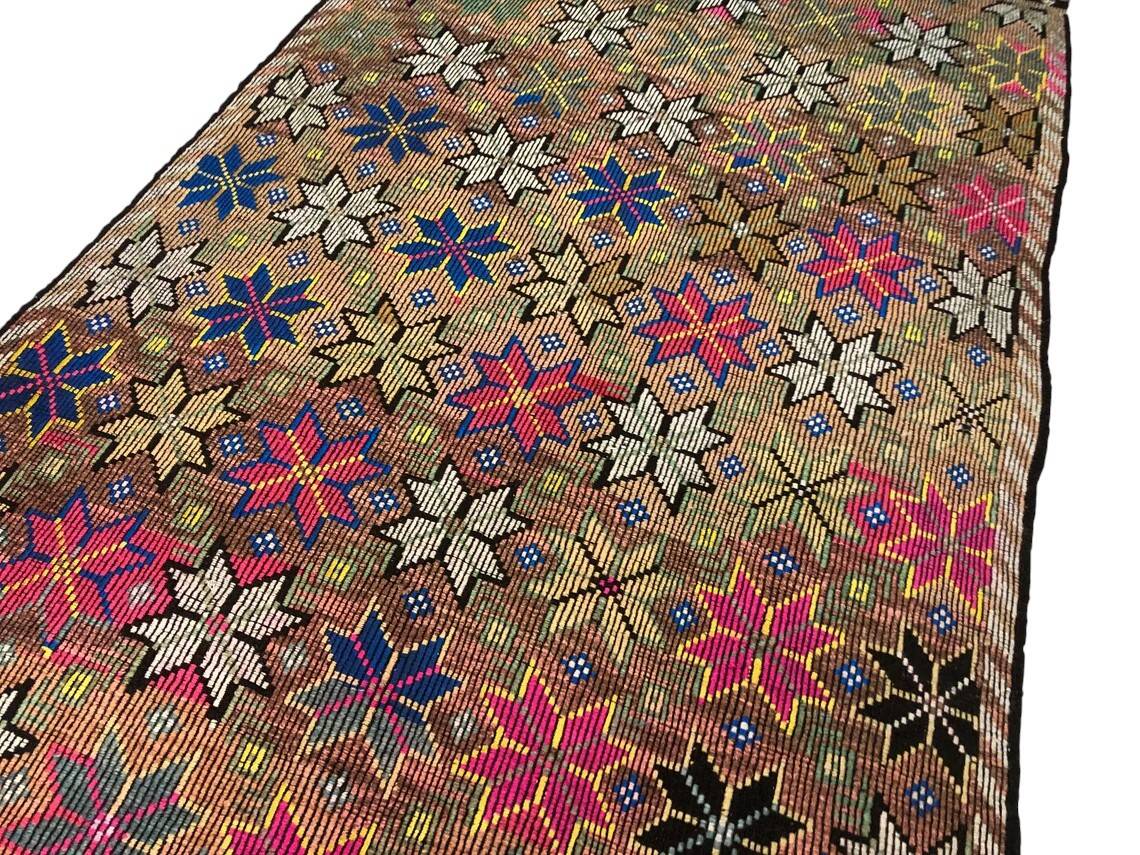 Oushak Decorative Wool Kilim Rug