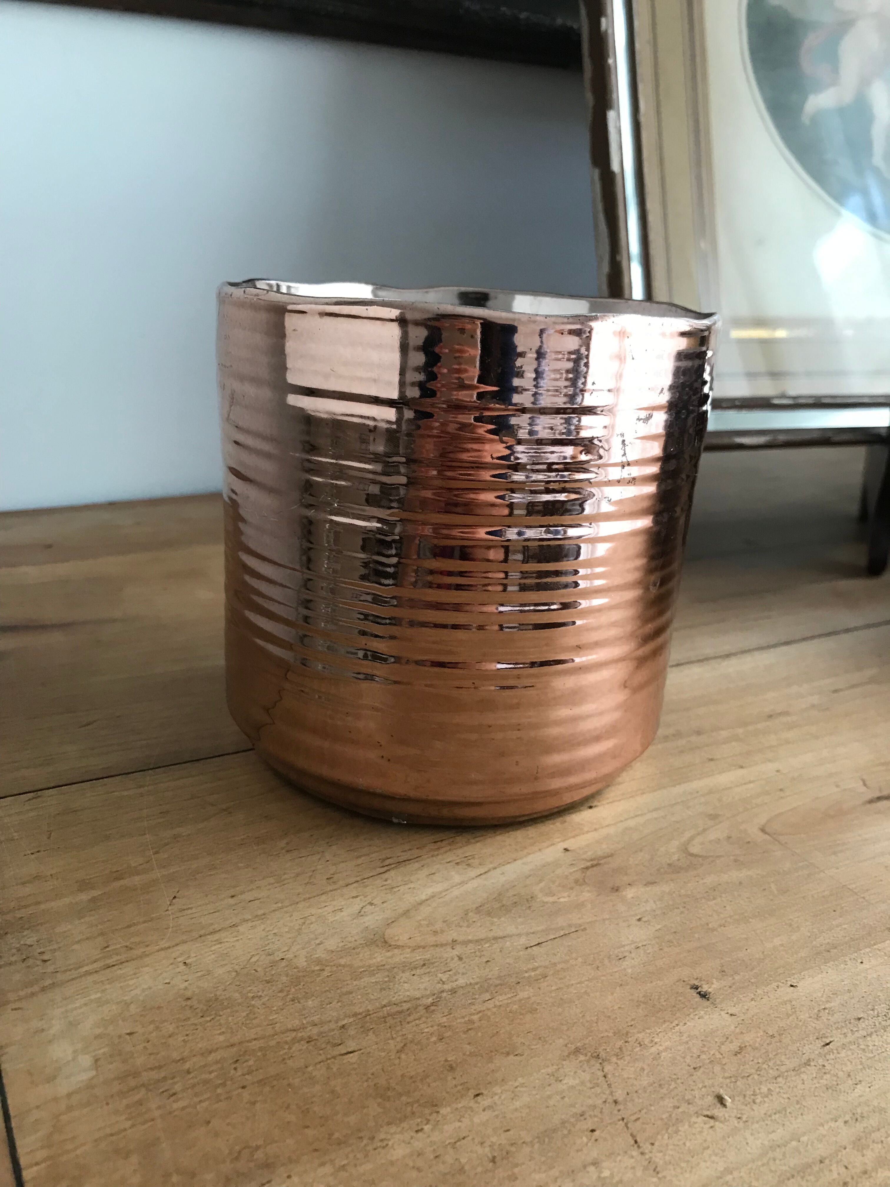 Metallic pink pot cover