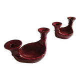 Pair of double candlesticks signed Paul Milet