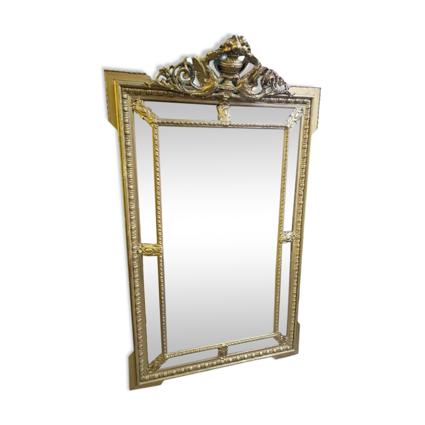 Large framed mirror from the 19th century