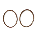Pair of oval gilded frames Louis XVI style