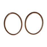 Pair of oval gilded frames Louis XVI style