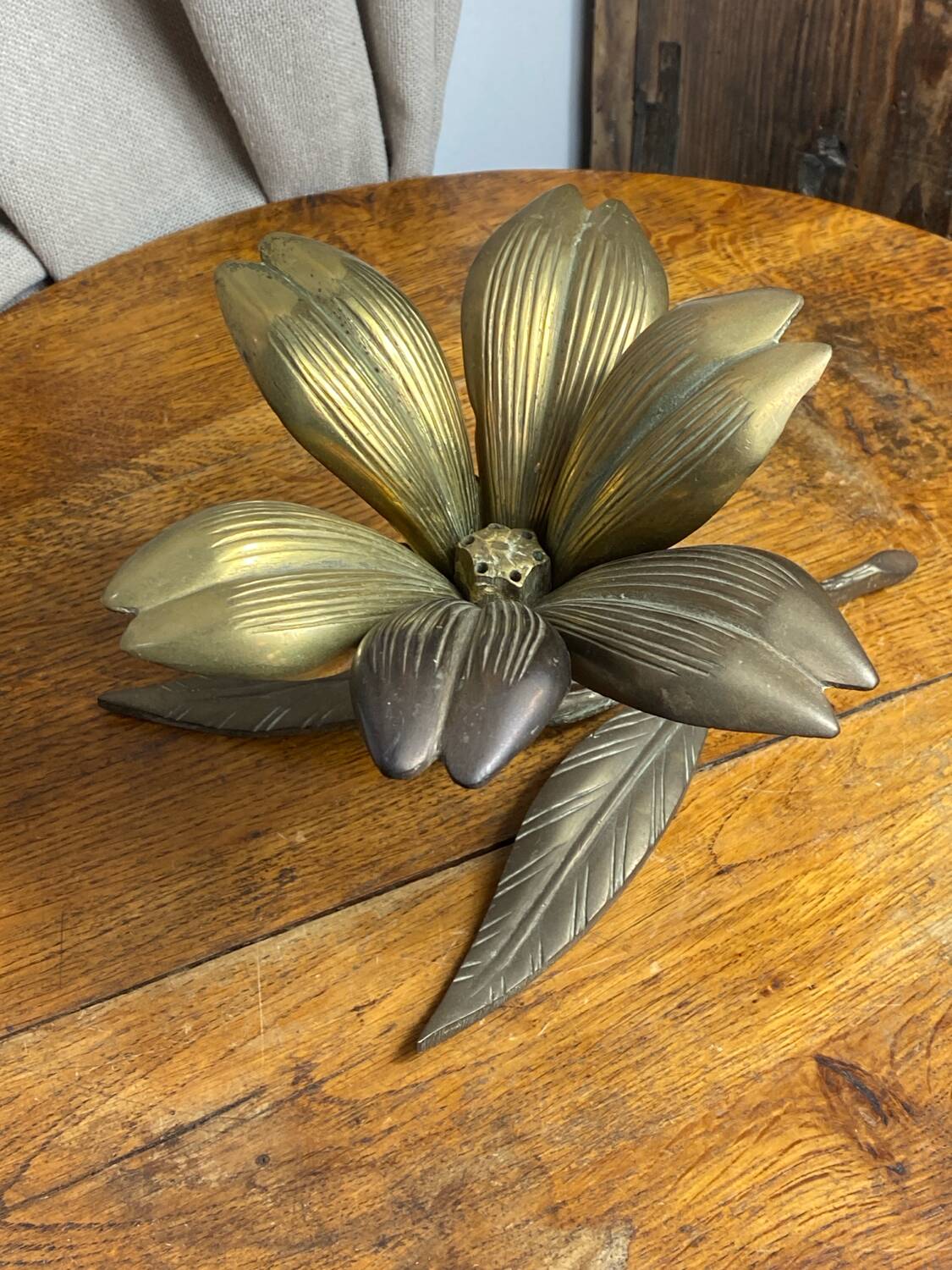 Cendrier fleur en bronze 