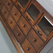 Antique German Oak Haberdashery Shop Cabinet, 1920/30s
