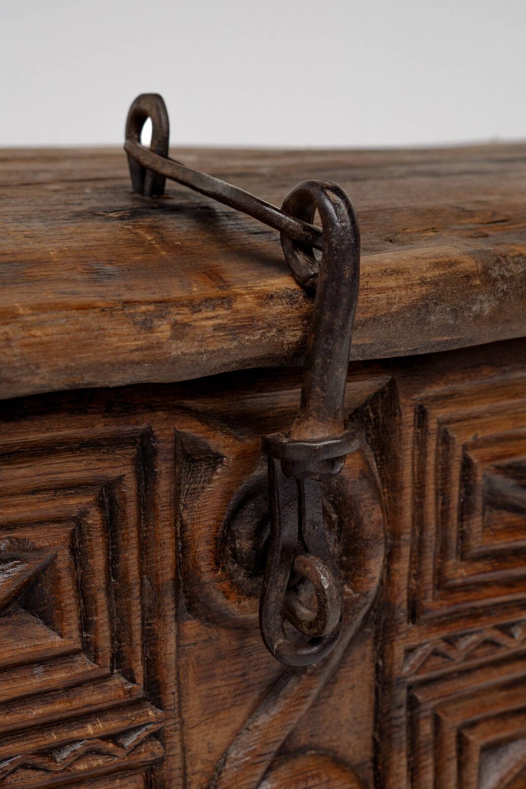 Antique Hand Carved Nuristani Storage Chest