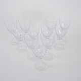 Set of crystal glasses, Danish design, 1970s, manufactured in Denmark