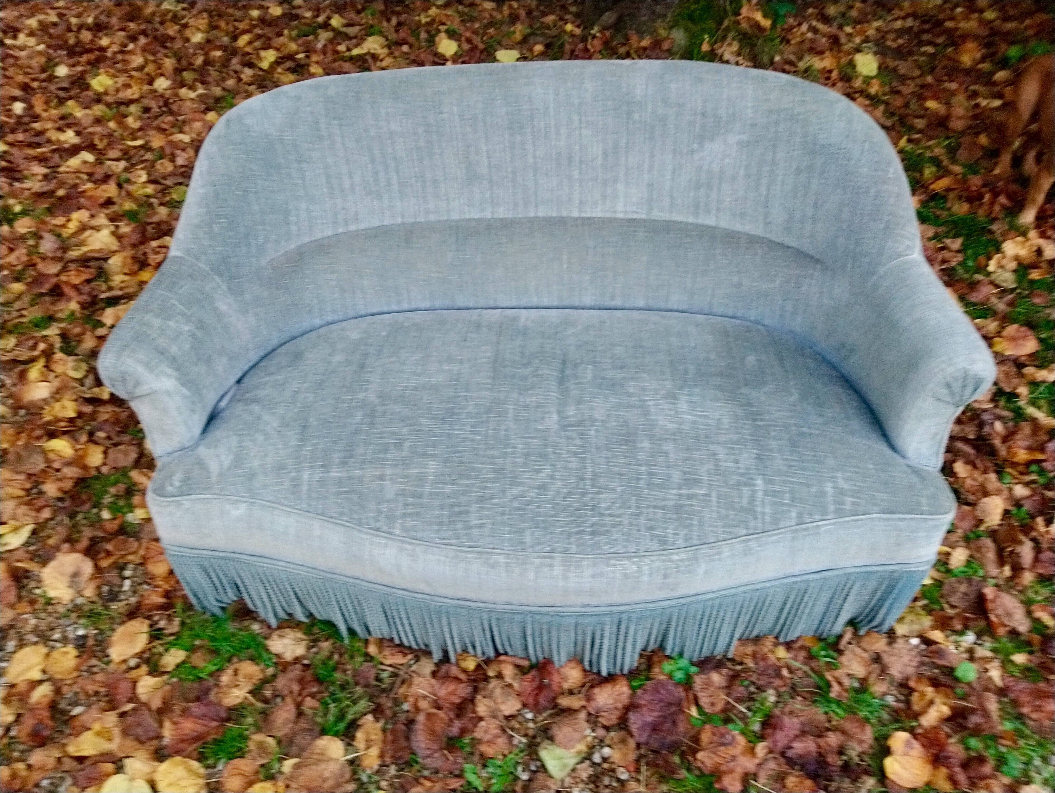 Banquette vintage velours L122