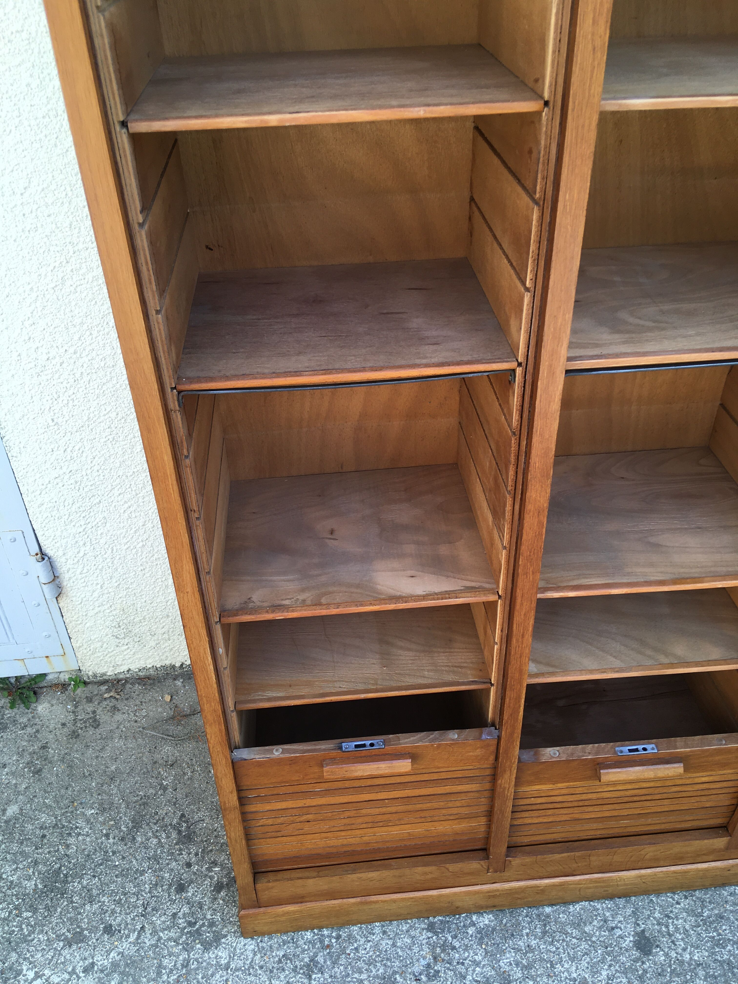 Solid oak triple curtain binder Year 1950
