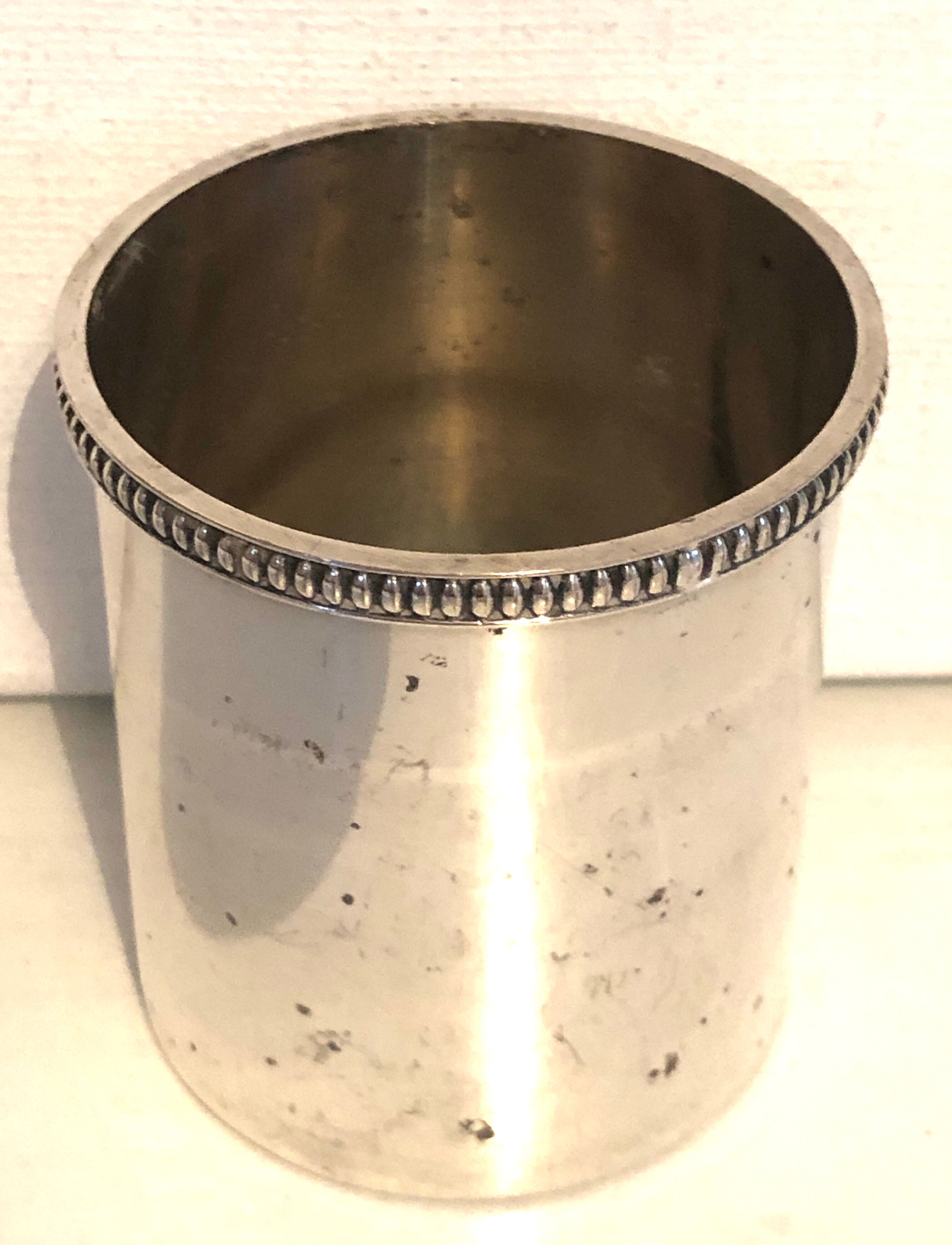 Silver pencil jar