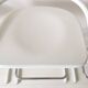 Set of three white and chrome bar stools by Thema Italy to the 1970s