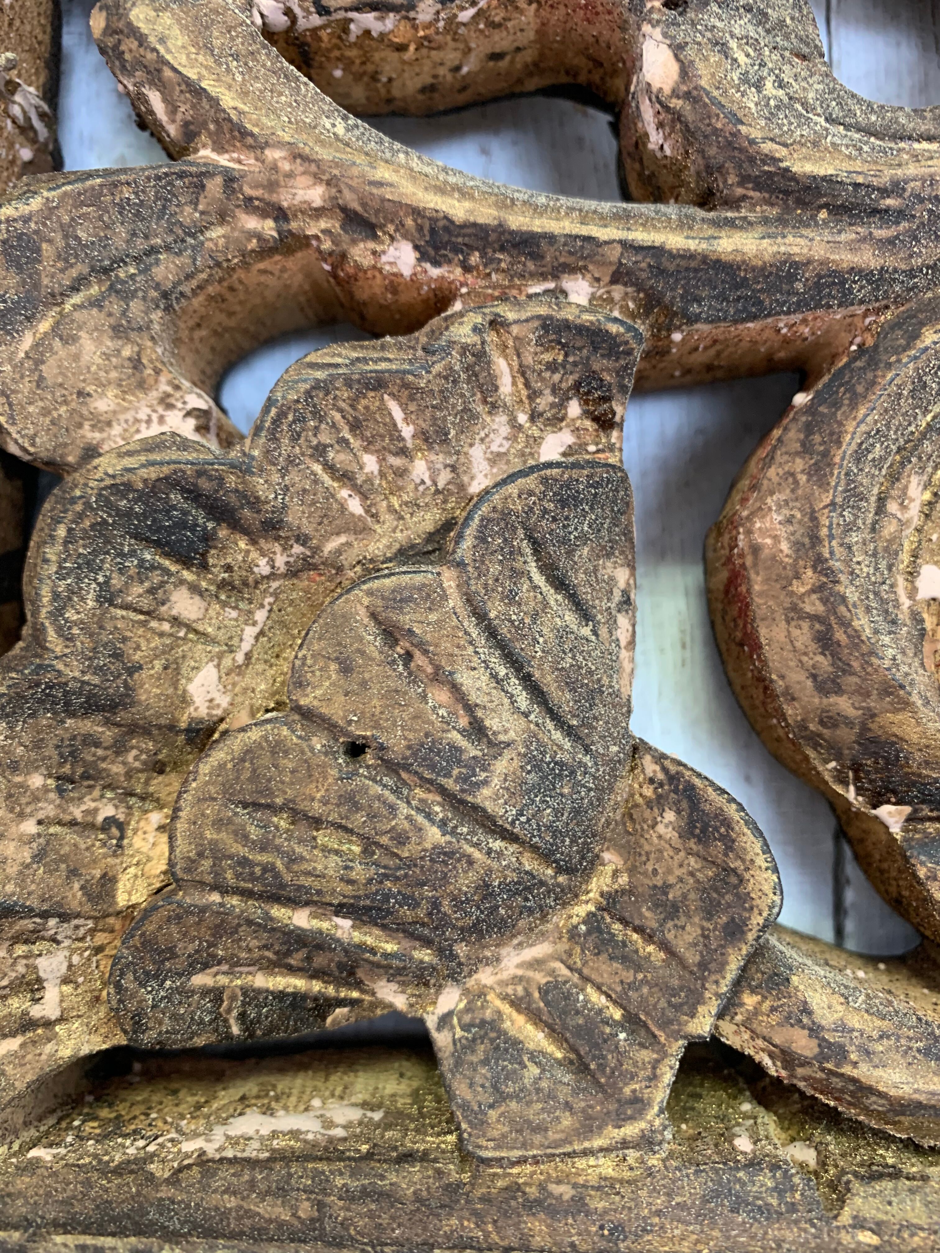 Old gilded wall decoration