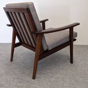 Fauteuil moderniste scandinave en teck, Danemark vers 1960