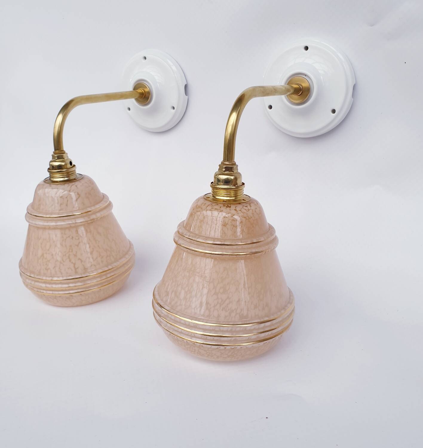 Swan neck and Clichy glass wall lights