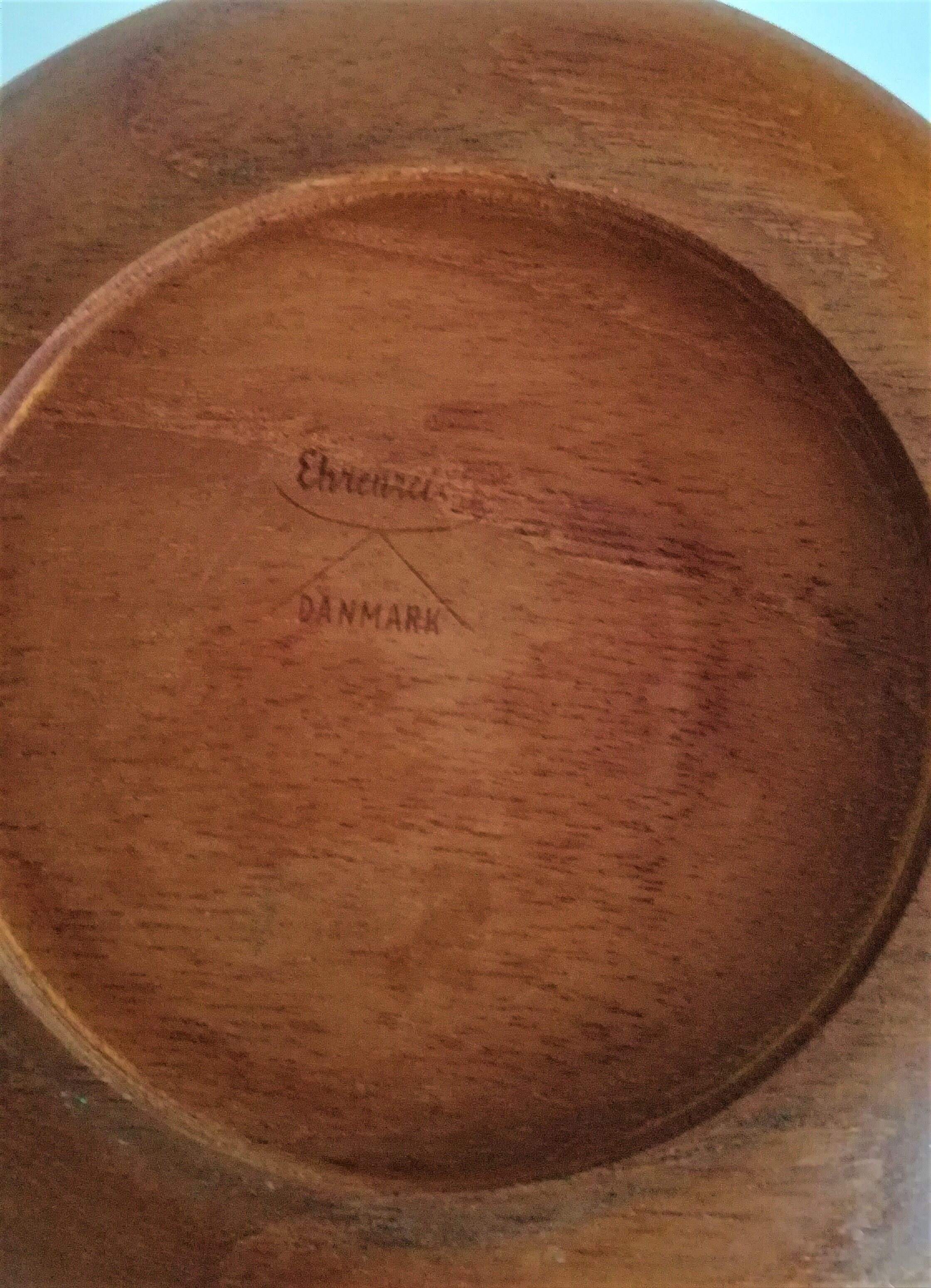 Danish teak bowl design Hans Gustav Ehrenreich 60/70