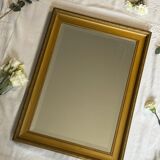 Large vintage gilded wooden mirror