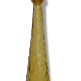 Italian "bumpy" yellow glass carafe