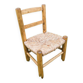 Chaise enfant rustique en bois