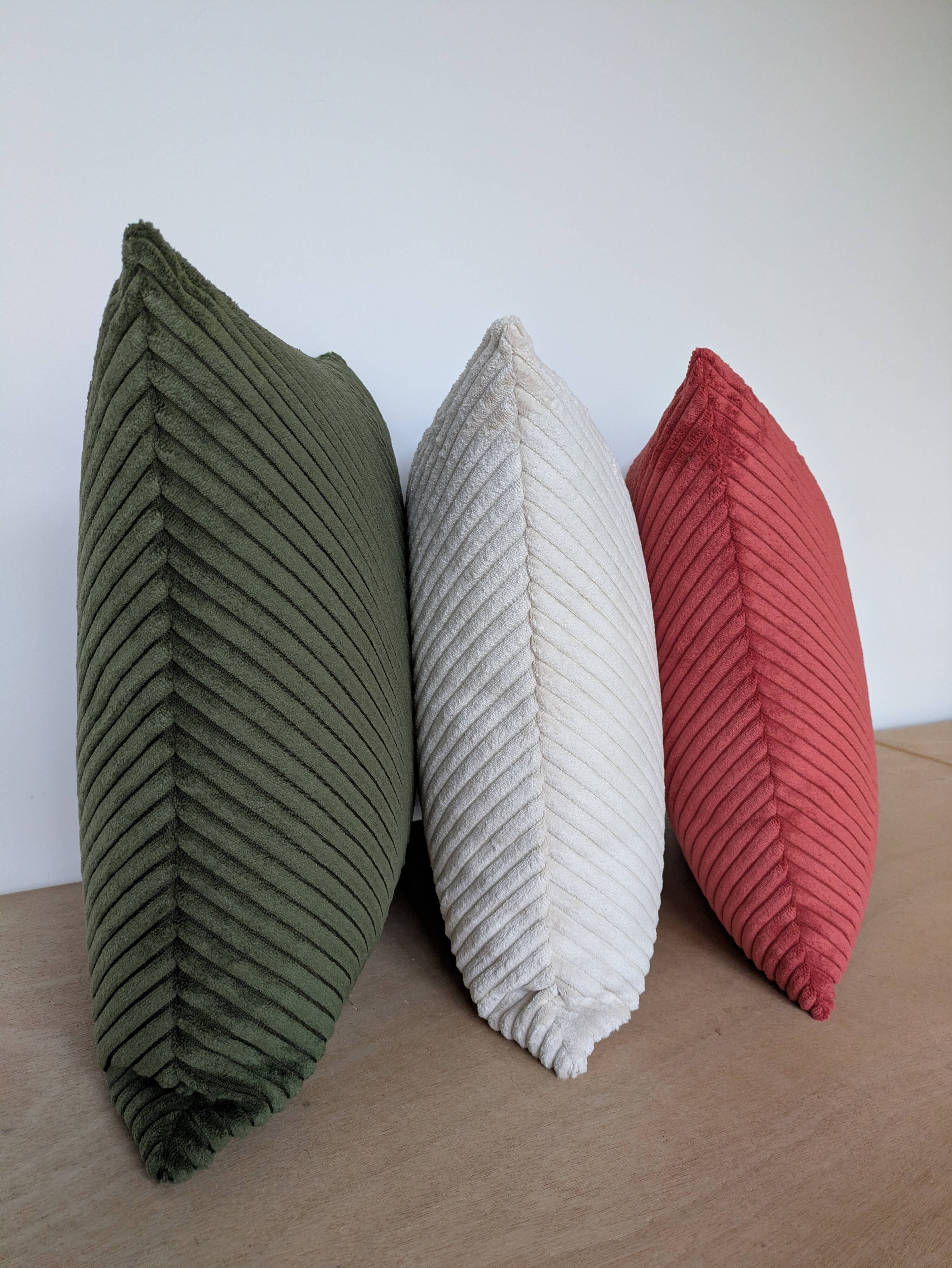 Chevron corduroy cushion