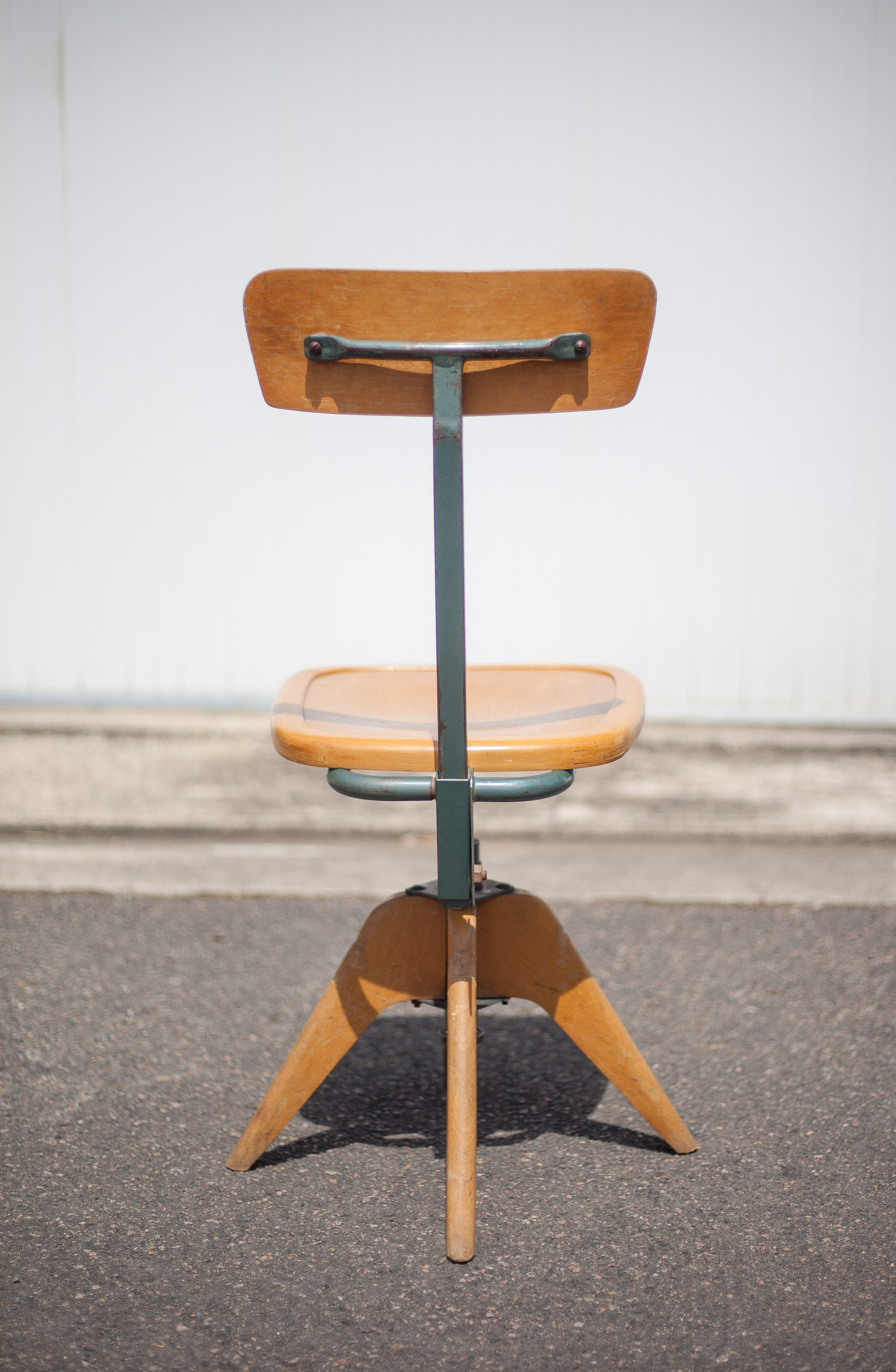 Wood and metal office chair