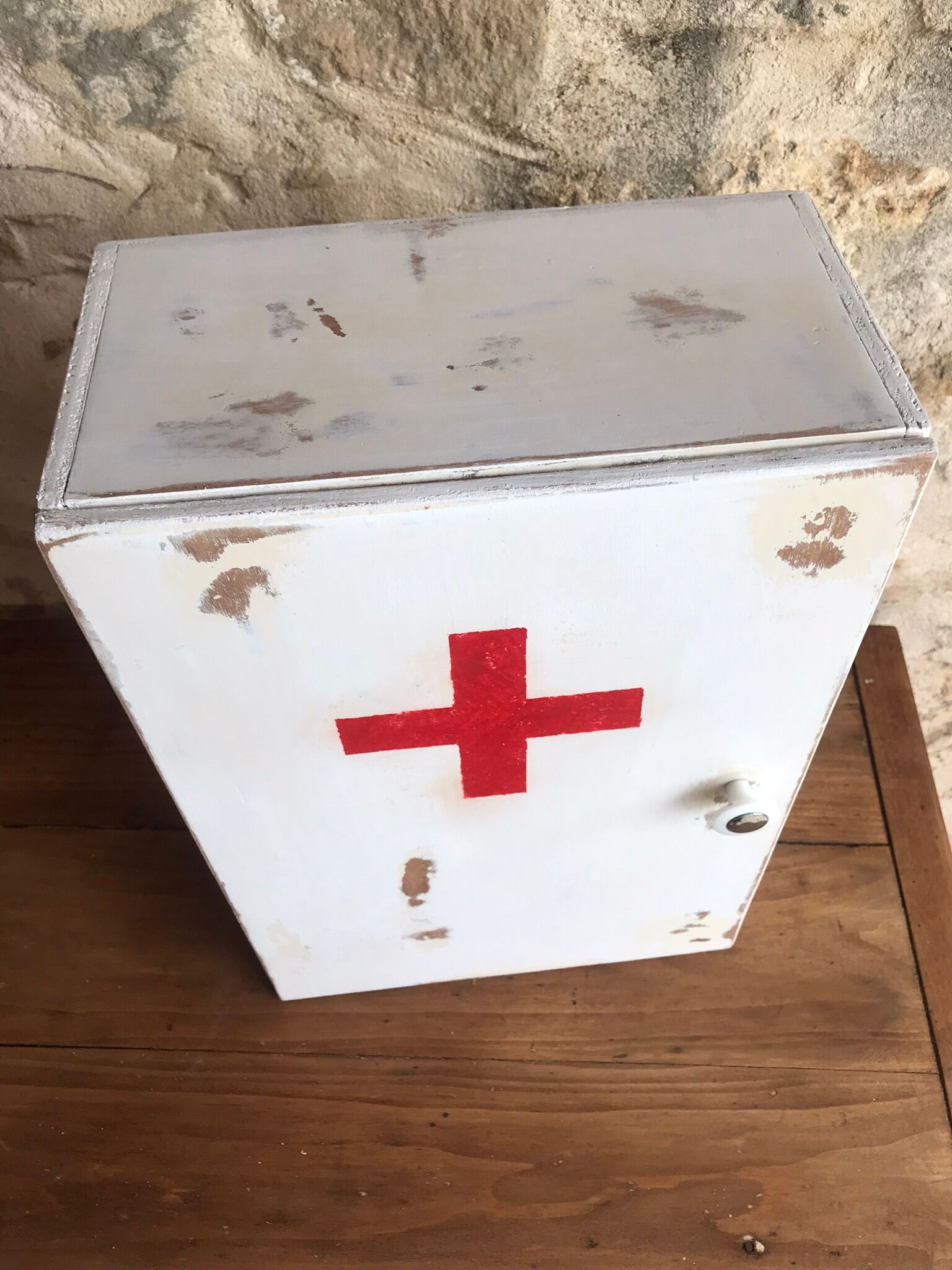 Wooden medicine cabinet