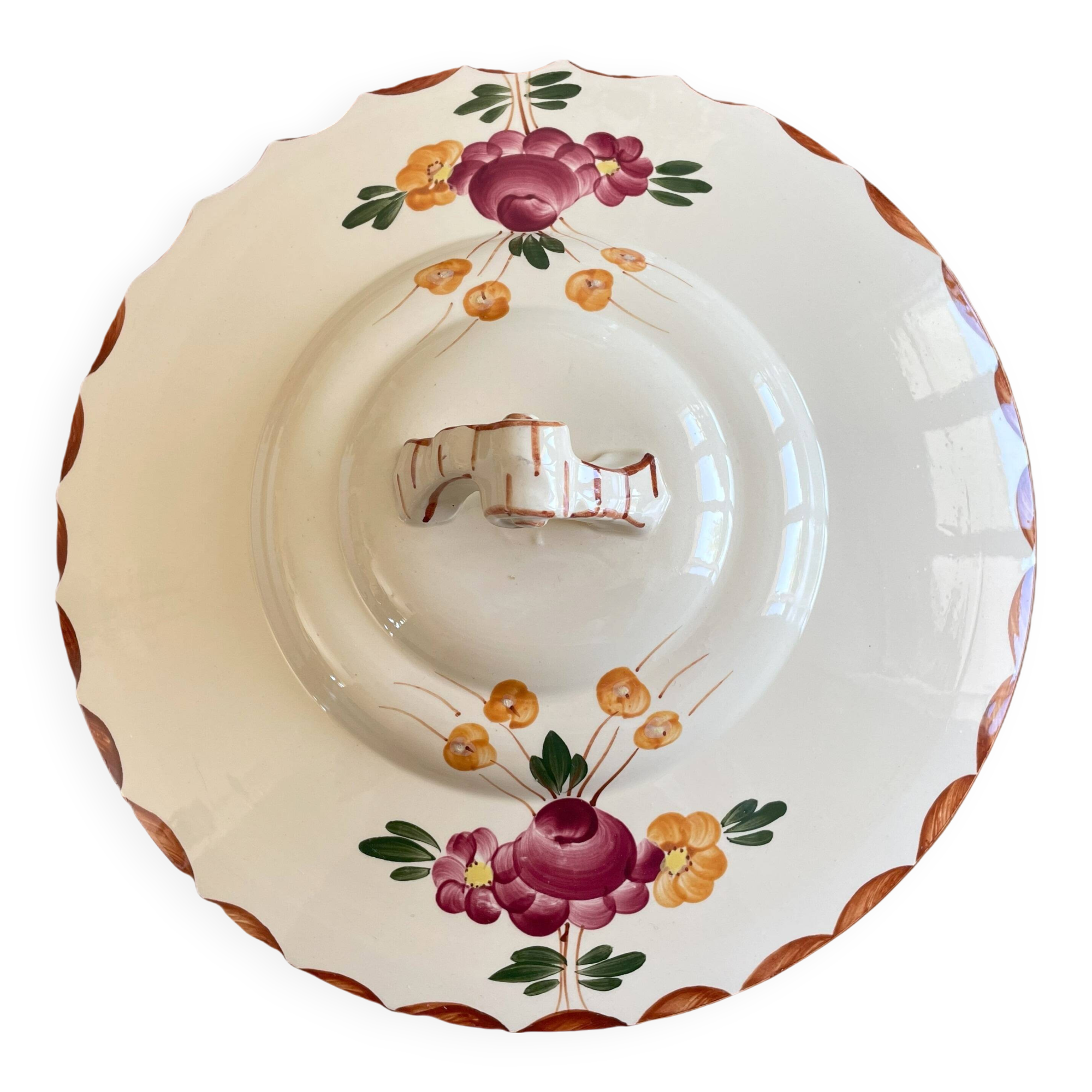 Antique Longchamp earthenware soup tureen