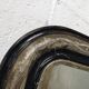 Mirror Louis-Philippe black wood and silver carved