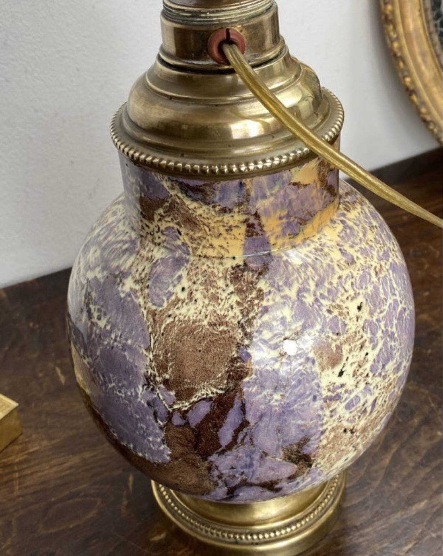 Ceramic and brass lamp
