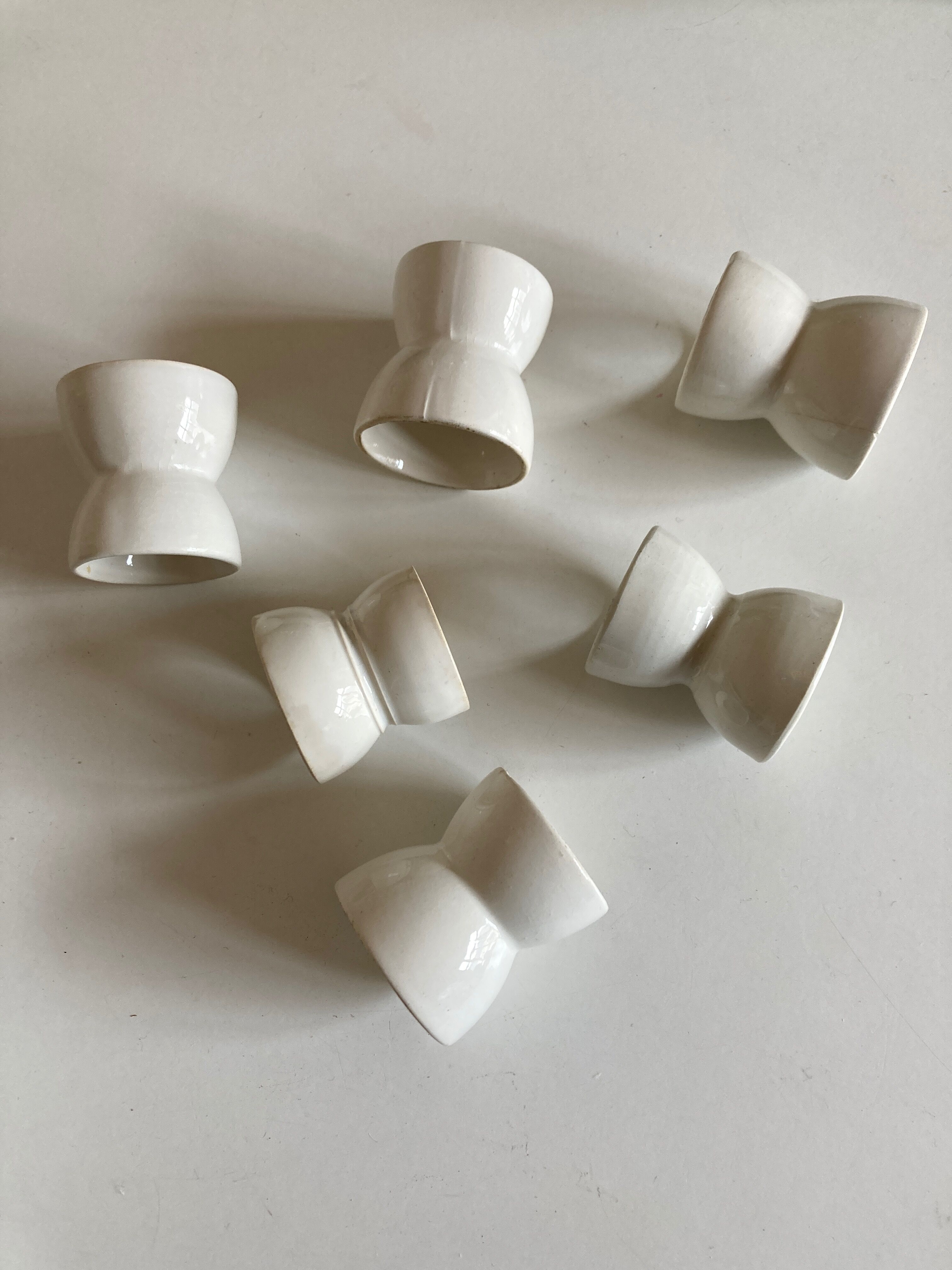 set of 6 coquetiers in fine earthenware iron earth fine 19th