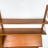Système mural en teck par Sven Ellekaer pour Albert Hansen, années 1960