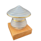 Lampe de table forme de champignon vintage en verre de Murano et socle bois