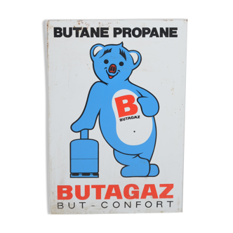 Butagaz enamelled plate