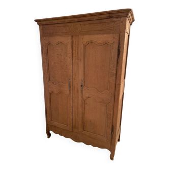 Small 19th century solid oak wardrobe