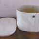 Antique hat box made of painted wood