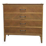 Scandinavian chest of drawers 1960 light oak clean and solid