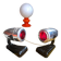 Pair of Hanau lamps, streamline design