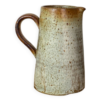 Glazed stoneware pitcher