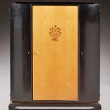 Jean Pascaud wardrobe black lacquered wood