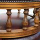 Red Cowhide Leather Chesterfield Office Chair in English Style