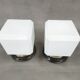 Pair of Art Deco Nickel Wall Lights with Milky Glass, 1930s