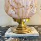 Lampe Art Déco Building en opaline marbrée