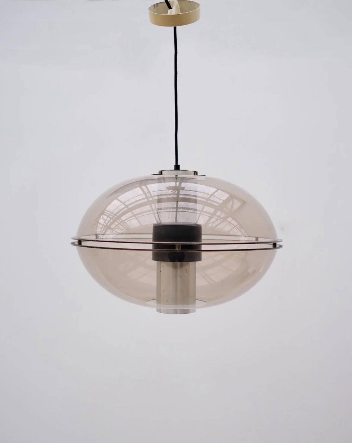 "Orbiter" chandelier by RAAK in metal and plexiglass, Netherlands 1970
