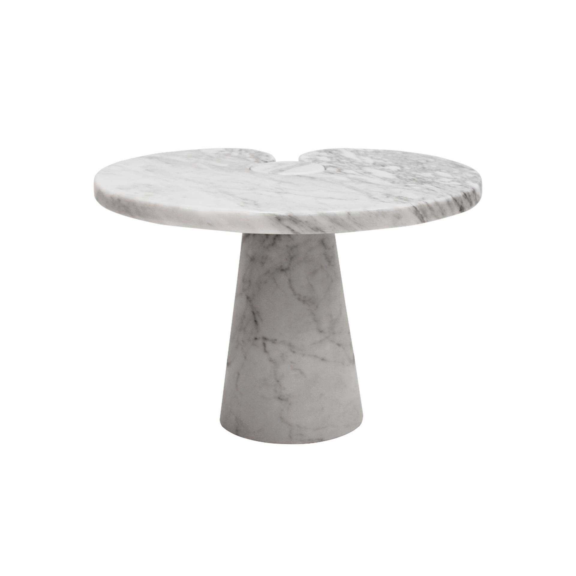 Original Angelo Mangiarotti Italian "Eros" Carrara Marble Side Tables