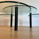 Table basse verre et piètement noir