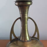 Brass and opaline lamp