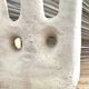White terracotta candle holder